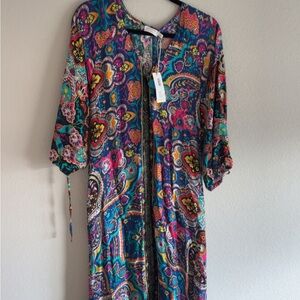 Johnny Was Multicolor Floral Blouse